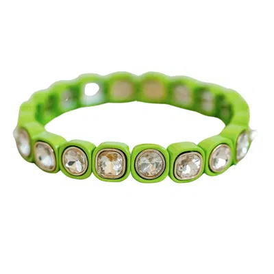 Smith & Co. Jewel Design Women's Green City Girl Petite Bracelet - Limeade