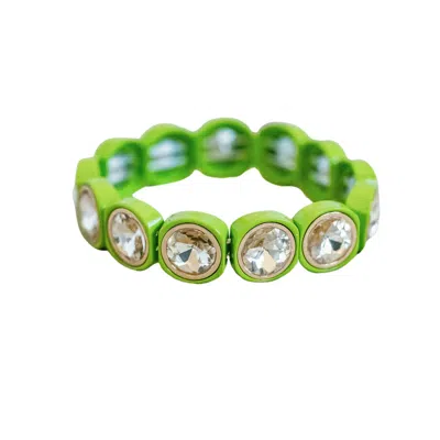 Smith & Co. Jewel Design Women's Green City Girl Round Bracelet - Limeade