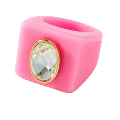 Smith & Co. Jewel Design Women's Pink / Purple Glitzy Gal Ring - Light Pink