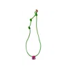 Smith & Co. Jewel Design Women's Pink / Purple / Green Candy Collar Necklace - Lime