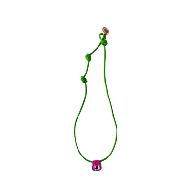 Smith & Co. Jewel Design Women's Pink / Purple / Green Candy Collar Necklace - Lime