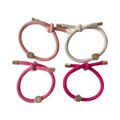 Smith & Co. Jewel Design Women's Smith & Co. Hair Tie Set - Pink