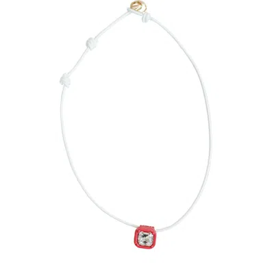 Smith & Co. Jewel Design Women's White / Red Candy Collar Necklace - Passion Fruit In Multi