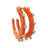 Smith & Co Women's City Girl Jewel Hoop Earring In Orange In Orange