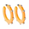 Smith & Co Women's Large City Girl Jewel Hoop Earrings In Tangerine In Orange