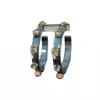 Smith & Co Women's Metallic Metal Hoop Earring In Blue In Blue