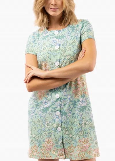 Smith & Quinn Agnes Mini Dress In Basil Daisy In Blue