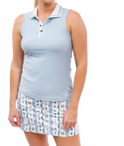 Smith & Quinn Alice Polo Shirt In Dusty Blue