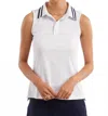 Smith & Quinn Alice Sleeveless Top In Navy/white In White