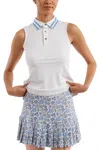 Smith & Quinn Alice Sleeveless Top In White/hydrangea In White