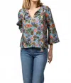 Smith & Quinn Bebe Floral Top In Antique Petals In Animal Print