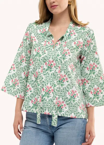Smith & Quinn Bebe V-neck Top In Botanist Bloom In Multi