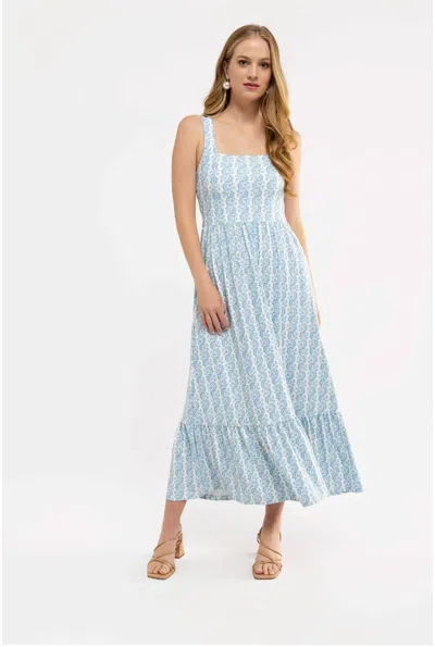 Smith & Quinn Bernadette Dress In Marigold Twist In Blue