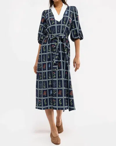Smith & Quinn Brooks Tunic Midi Dress In Navy In Burgundy