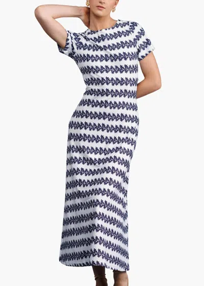 Smith & Quinn Celine Dress In Ivy Stripe Navy In White