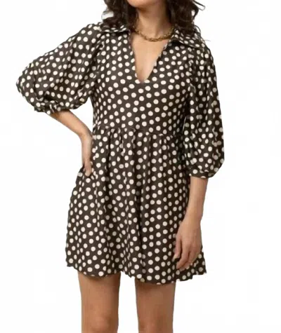 Smith & Quinn Charlotte Mini Dress In Chocolate Dot In Multi