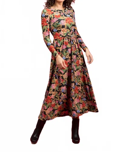 Smith & Quinn Clover Midi Dress In Midnight Petals In Multi
