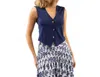 Smith & Quinn Clyde Button Vest In Navy In Blue
