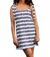 Smith & Quinn Tie Straps Shoulder Mini Dress In Ivy Stripe Navy In Multi