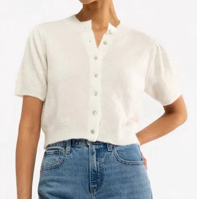 Smith & Quinn Desi Short Sleeve Knit Sweater In Cream In White