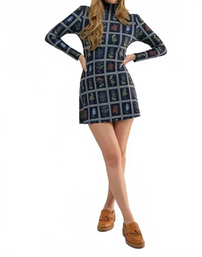 Smith & Quinn Dottie Long Sleeve Dress In Gardeners Window Navy In Blue