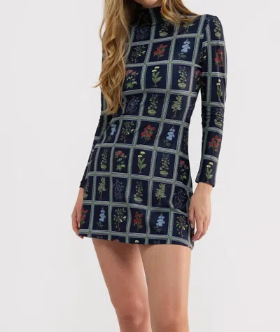 Smith & Quinn Dottie Mini Dress In Gardeners Window Navy In Blue