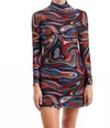 Smith & Quinn Dottie Mini Dress In Vinyl Baby In Multi