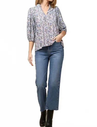 Smith & Quinn Eliza 3/4 Sleeves Top In Little Flowers In Multi
