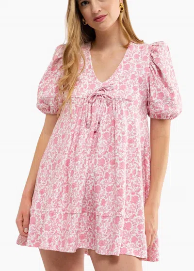 Smith & Quinn Emme V-neck Dress In Spring Morning In Pink