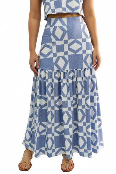 Smith & Quinn Faye Maxi Skirt In Flower Patch In Multi