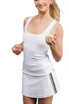 Smith & Quinn Fletcher Skort In Green/navy/orchid In White