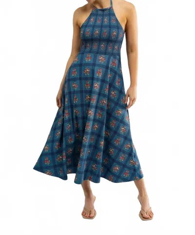 Smith & Quinn Florenza Midi Dress In Camellia Plaid In Blue
