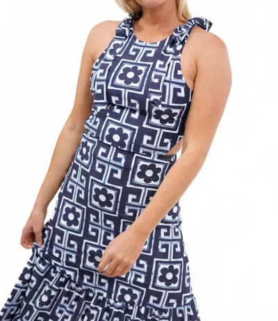 Smith & Quinn Flower Maze Dress In Navy In Blue
