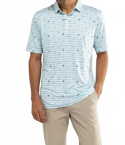 Smith & Quinn Harvey Polo Shirt In Golf Stuff Stripe In Blue