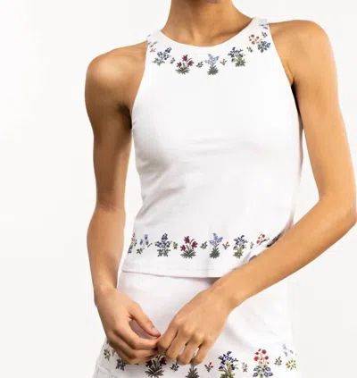 Smith & Quinn Jessie Tank In White Embellishment In Multi