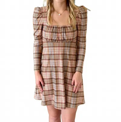 Smith & Quinn Juliet Prep School Plaid Dress In Brown