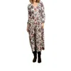 Smith & Quinn La Long Full Sleeve Midi Dress In Woodland Flora In Multi