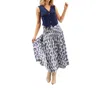 Smith & Quinn Lennox Skirt In Ribbon Bouquet Navy In Blue