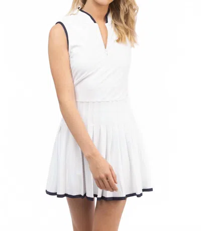 Smith & Quinn Mackenzie Mini Dress In White With Navy