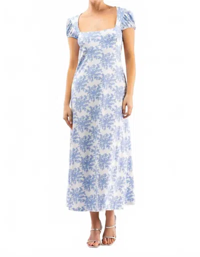 Smith & Quinn Meg Midi Dress In Rose Bushel Blue In Multi