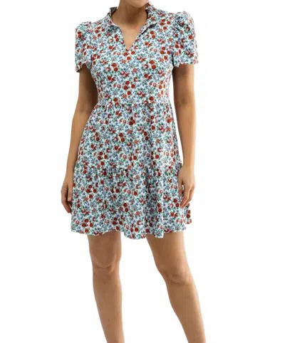 Smith & Quinn Navy Dress In Italian Porcelain In Multi