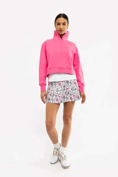 Smith & Quinn Nora Quarter Zip Sweatshirt In Rose In Multi