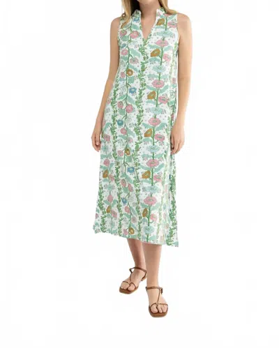 Smith & Quinn Paige V Neck Midi Dress In Handkerchief Bloom In Green