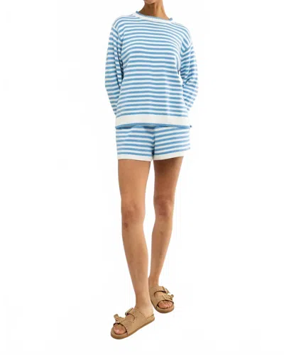 Smith & Quinn Porter Knit Short In Cream / Regatta In Blue