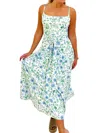 Smith & Quinn Primrose Tiered Midi Dress In Blue In Multi