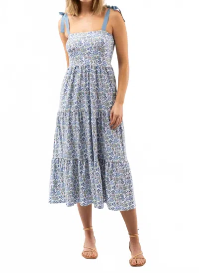 Smith & Quinn Sage Midi Dress In Spring Sprig In Blue