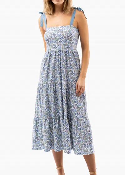 Smith & Quinn Sage Midi Dress In Spring Sprig In Blue