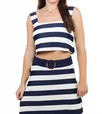 Smith & Quinn Shelly Crop Top In Yachtmen Stripe In Multi