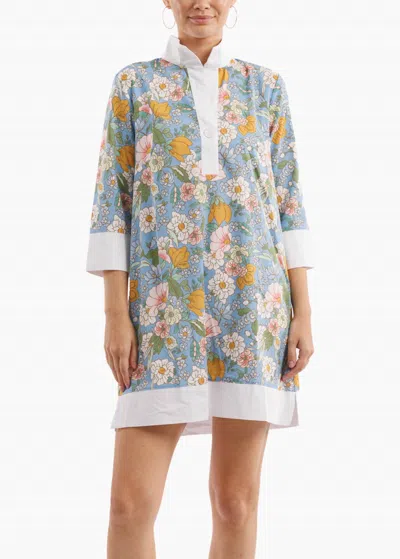 Smith & Quinn Simone Mini Dress In Marigold Pot In Blue