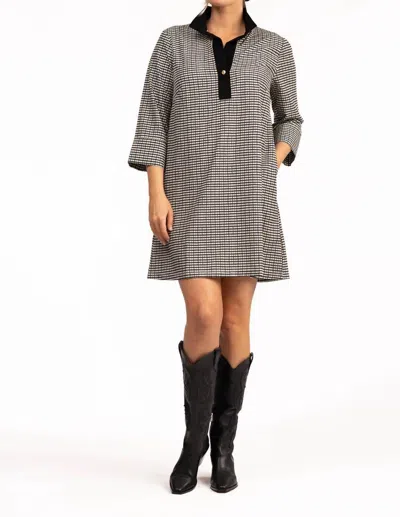 Smith & Quinn Sophia Long Sleeves Dress In French Gingham In Gray